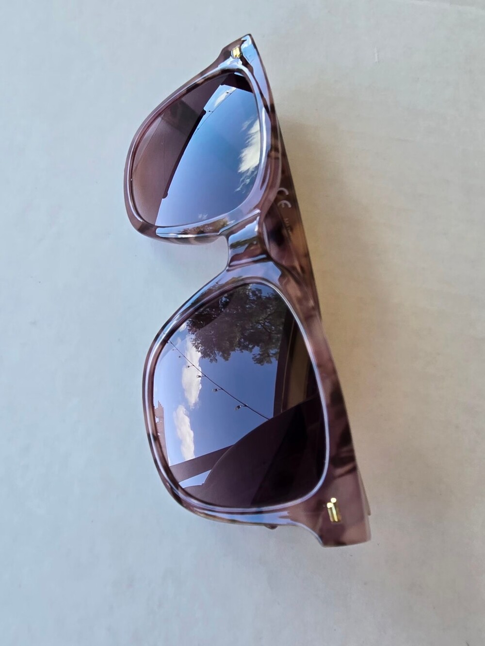J.CREW Pink Square Tortoiseshell Oversized Sunglasses With Matching Pouch - Picture 6 of 6